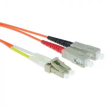 ACT 2 m LSZH Multimode 50/125 OM2 kuitu-patchkaapeli Duplex LC- ja SC-liittimillä