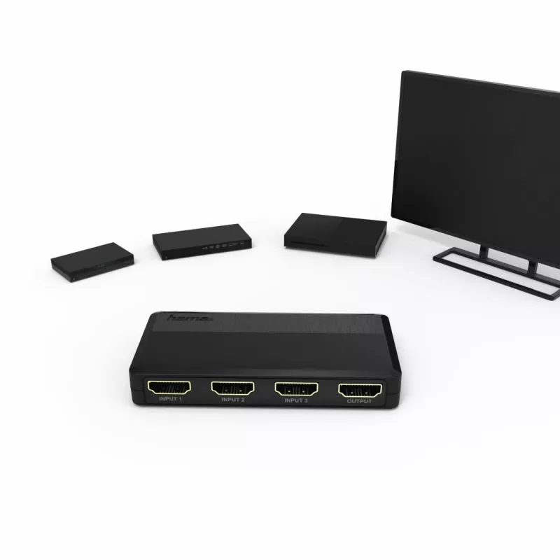 Hama 00121760 videoswitch HDMI musta 1080p DTS-HD Dolby Digital