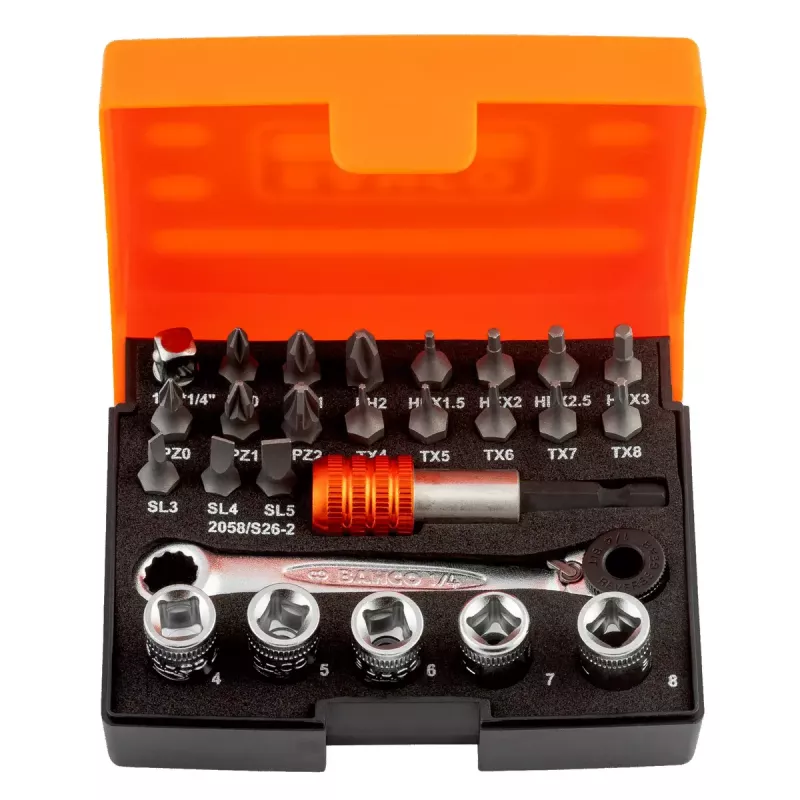 Hylsyavainsarja Bahco 2058/S26-2 paino 270 g