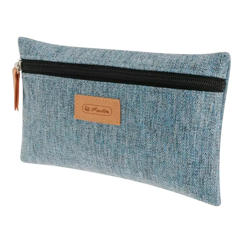 Pehmeä kynäkotelo Herlitz GREENline polyesteri harmaa 210x15x123 mm