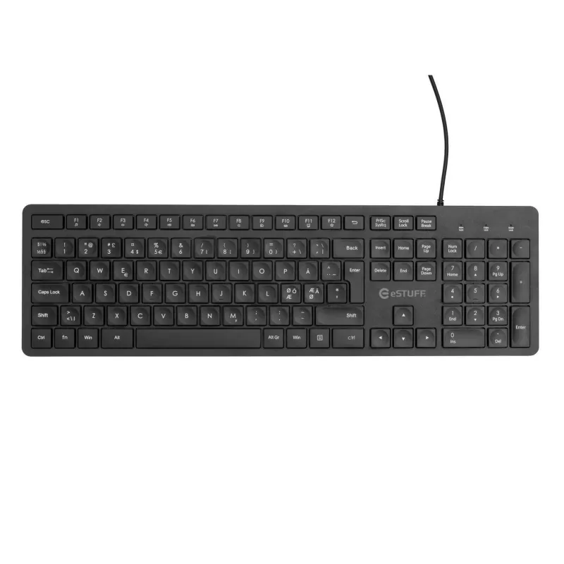 eSTUFF GLB211102 näppäimistö toimisto USB QWERTY pohjoismainen musta