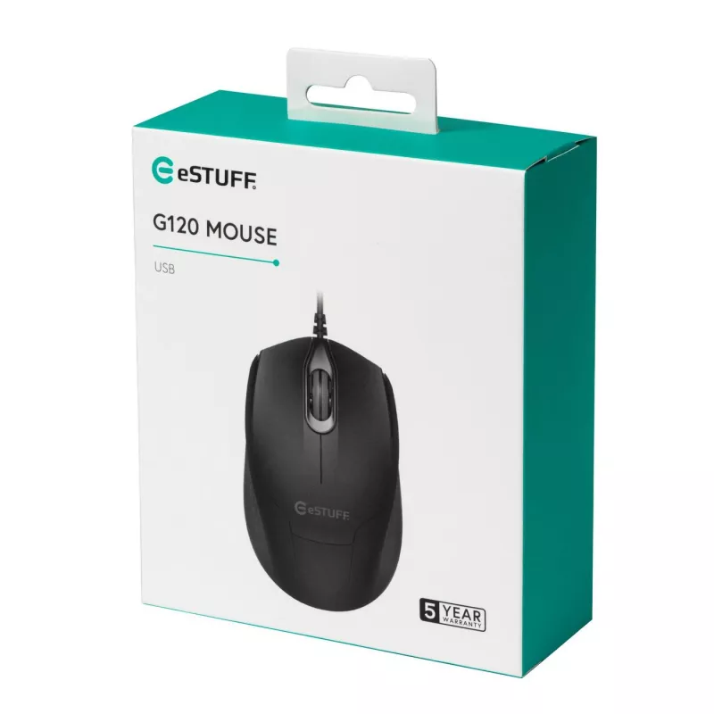 eSTUFF GLB213002 hiiri toimisto molempikätinen USB Type-A optinen 1200 DPI
