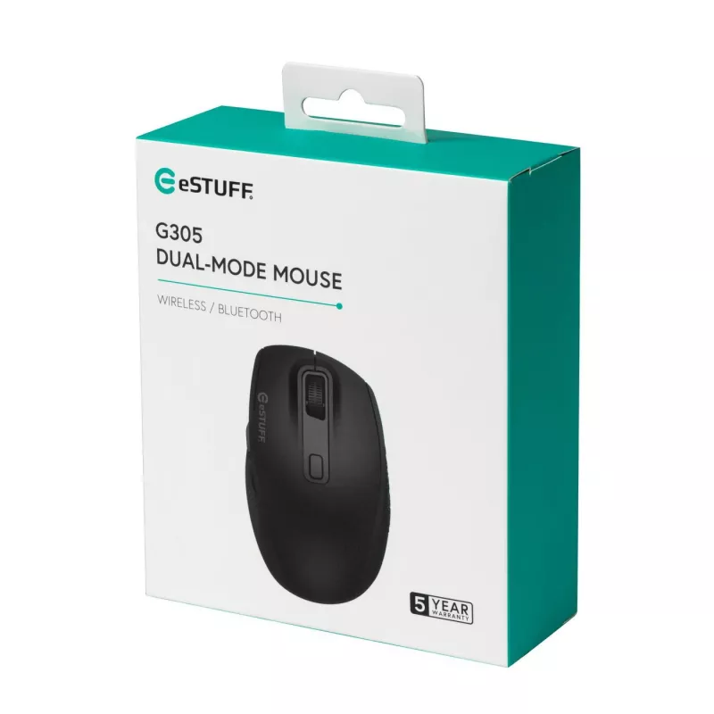 eSTUFF GLB214002 hiiri toimisto oikeakätinen RF langaton + Bluetooth IR-LED 1800 DPI