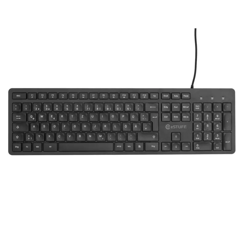 eSTUFF GLB211402 näppäimistö toimisto USB QWERTZ saksa musta