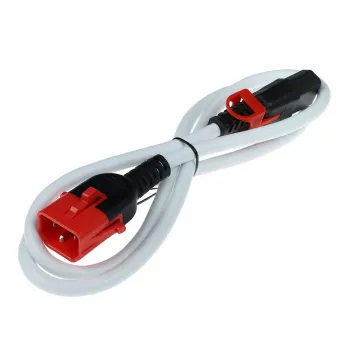ACT PC3609 virtajohto C13 IEC Lock+ - C14 IEC Lock Dual Locking valkoinen 2 m
