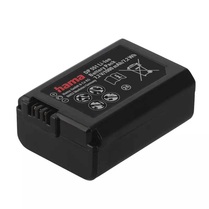 Akku Hama DP 551 litiumioni 1000 mAh kameraan