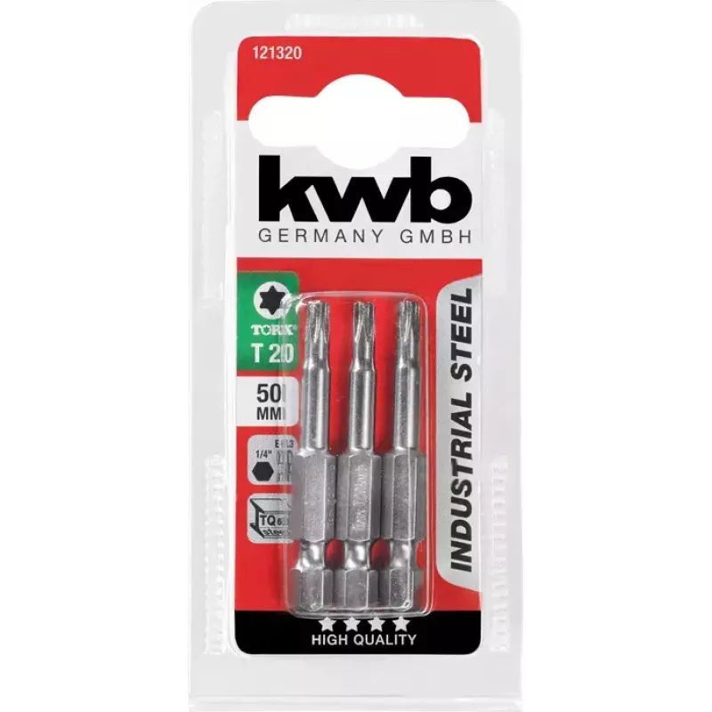 kwb 121325 kuusiokärki T25, teräs, 3 kpl
