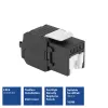 ACT Keystone -liitin RJ45 CAT6 suojaamaton työkaluton sulkimella, musta