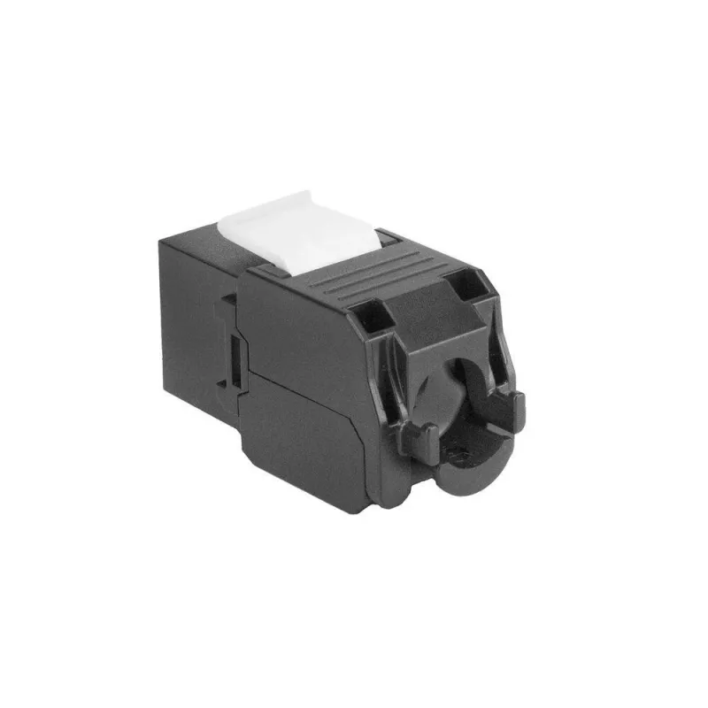 ACT Keystone -liitin RJ45 CAT6 suojaamaton työkaluton sulkimella, musta