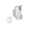 ACT Keystone -liitin RJ45 CAT6 suojattu työkaluton sulkimella hopeanvalkoinen