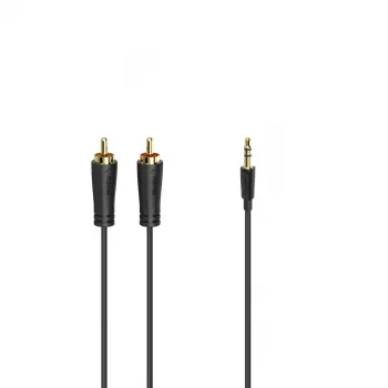 Hama 00205261 audiokaapeli 3 m 2 x RCA 3,5 mm musta
