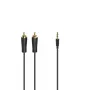 Hama 00205261 audiokaapeli 3 m 2 x RCA 3,5 mm musta