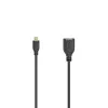 Hama Flexi-ohut USB-kaapeli USB 2.0 0,15 m Micro-USB A USB A musta