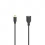 Hama Flexi-ohut USB-kaapeli USB 2.0 0,15 m USB C USB A musta