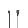 Hama Flexi-ohut USB-kaapeli USB 2.0 0,15 m USB C USB A musta