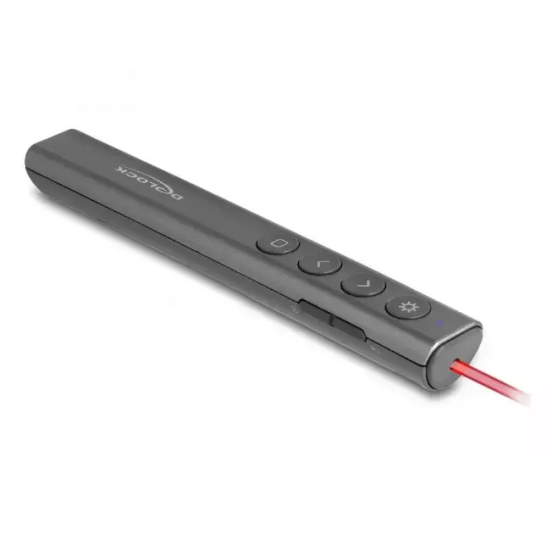 DeLOCK USB-laser-esityskaukosäädin langaton USB RF-kaukosäädin punainen laserosoitin