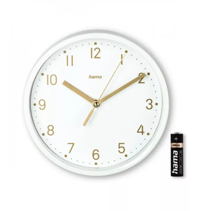 Hama 00185869 seinä-/pöytäkello analoginen kello pyöreä valkoinen