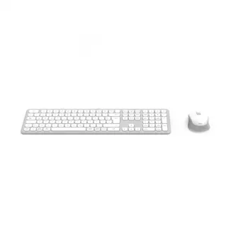 Hama WKM-550 näppäimistö ja hiiri sisältää Home/Office RF langaton + Bluetooth QWERTZ saksa harmaa, valkoinen