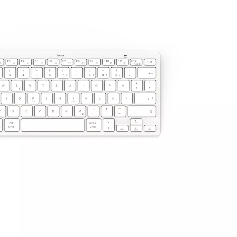 Hama Travel 400 QWERTZ saksa Bluetooth harmaa, valkoinen