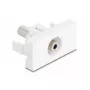 DeLOCK Easy 45 -moduuli 3,5 mm 3-napainen jakkiliitin naaras-naaras, valkoinen (90848)