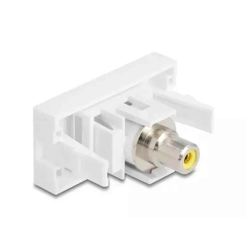 DeLOCK 90856 Keystone-moduuli RCA valkoinen 22,5 mm x 45 mm x 33 mm
