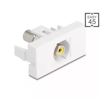 DeLOCK 90856 Keystone-moduuli RCA valkoinen 22,5 mm x 45 mm x 33 mm