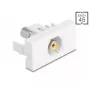 DeLOCK 90856 Keystone-moduuli RCA valkoinen 22,5 mm x 45 mm x 33 mm