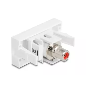 DeLOCK 90857 Keystone-moduuli RCA punainen valkoinen 22,5 mm 45 mm 33 mm