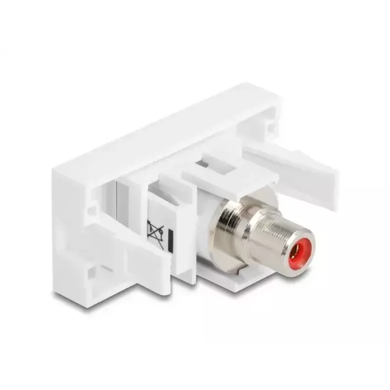 DeLOCK 90857 Keystone-moduuli RCA punainen valkoinen 22,5 mm 45 mm 33 mm
