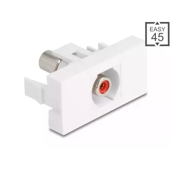 DeLOCK 90857 Keystone-moduuli RCA punainen valkoinen 22,5 mm 45 mm 33 mm