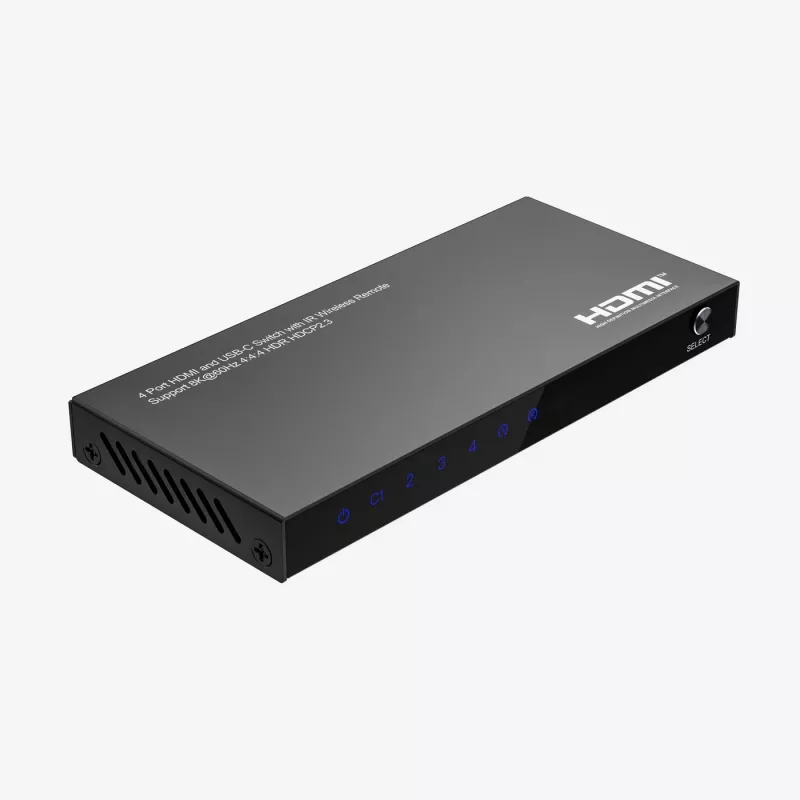 HDMI-kytkin MicroConnect MC-USBCHDMISWITCH0401-8K 8K-resoluutio