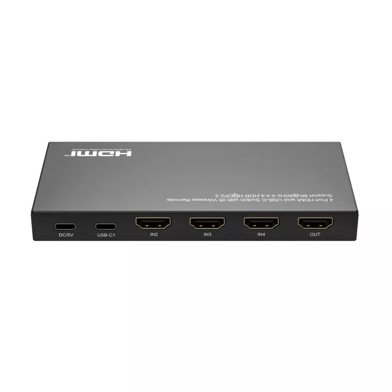 HDMI-kytkin MicroConnect MC-USBCHDMISWITCH0401-8K 8K-resoluutio