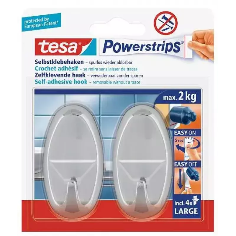 Pyynepyyhekoukku TESA 58050-00012 Indoor kromi 2 kpl