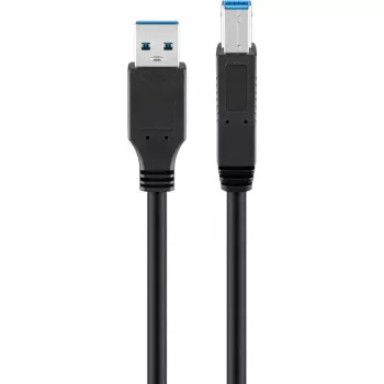 Goobay 95719 USB-kaapeli USB 3.2 Gen 1 1 m USB A USB B musta