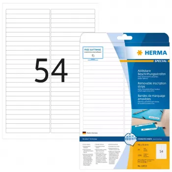 HERMA irrotettavat merkintänauhat A4 96x10 mm valkoinen