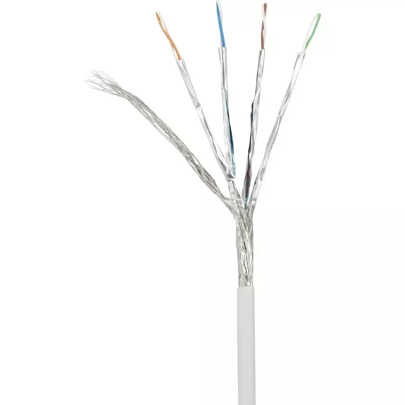 Renkforce Cat6a S/FTP -verkkokaapeli 1381766, 20 m, harmaa