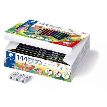 Akvarellikynät Staedtler Noris colour 185 — 144 kpl, lajiteltu 12 väriä