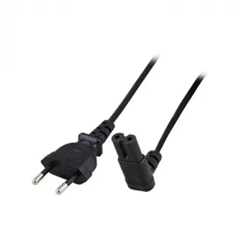 ACT virtakaapeli euro-pistoke - C7-liitin (kulma) musta 2 m