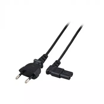 Virtakaapeli euro-pistoke - C7-liitin kulma vasen/oikea musta 2 m ACT AK5019