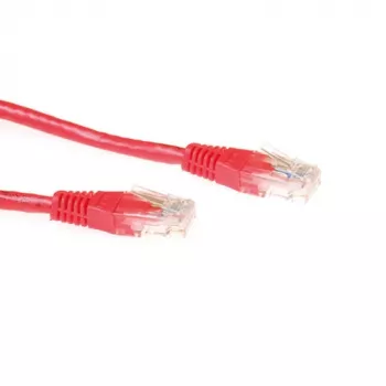ACT punainen 0,5 metrin U/UTP CAT6A -verkkokaapeli RJ45-liittimillä