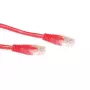 ACT punainen 1 metrin U/UTP CAT6A -verkkokaapeli RJ45-liittimillä