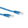 ACT sininen 0,5 metrin U/UTP CAT6A -verkkokaapeli RJ45-liittimillä