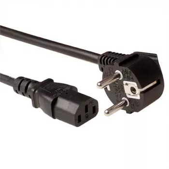 ACT Powercord LSZH virtajohto CEE 7/7 -pistoke (kulma) - C13 musta 5 m