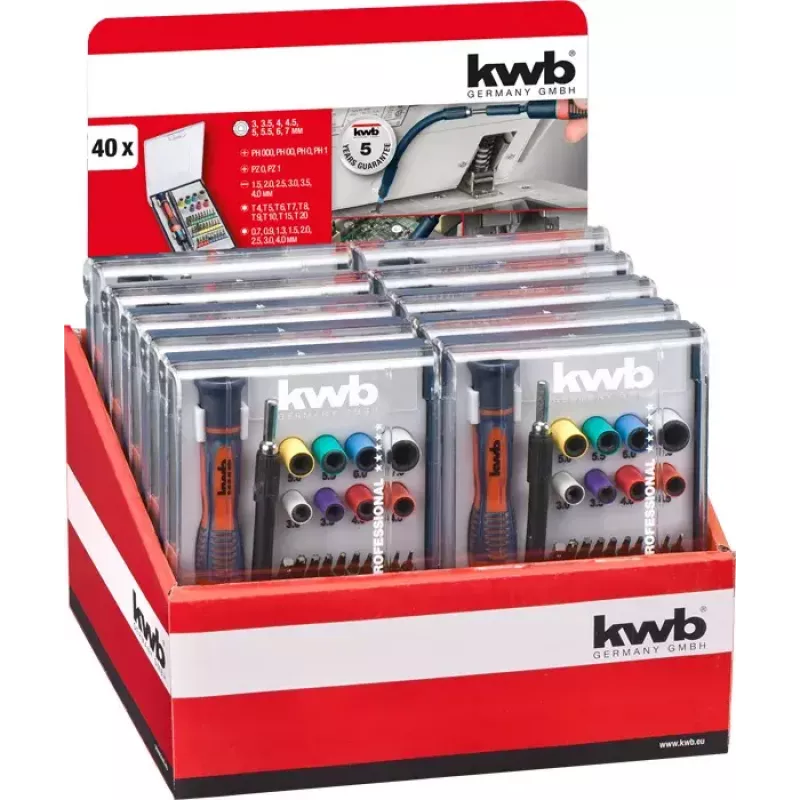 KWB 115700 Ruuvimeisselin kärkisarja, 40 kpl