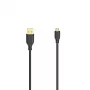 Hama Flexi-ohut USB-kaapeli USB 2.0 0,75 m Micro-USB A USB A musta