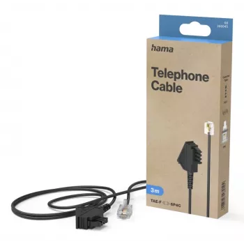 Hama 00300045 puhelinkaapeli 3 m musta