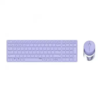 Rapoo 9750M näppäimistö ja hiiri langaton Bluetooth QWERTZ saksa violetti