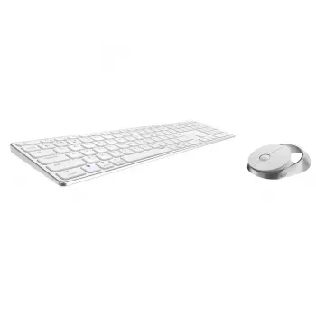 Rapoo 9850M näppäimistö ja hiiri Home RF Wireless Bluetooth QWERTZ saksa valkoinen