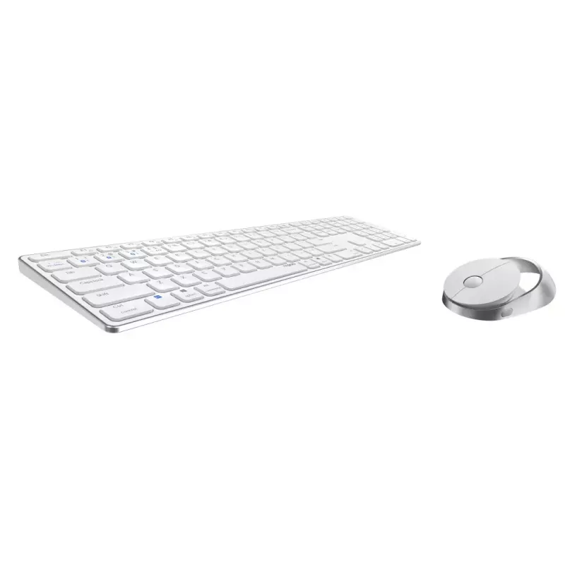 Rapoo 9850M näppäimistö ja hiiri Home RF Wireless Bluetooth QWERTZ saksa valkoinen