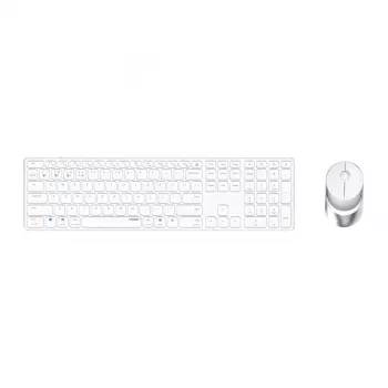 Rapoo 9850M näppäimistö ja hiiri Home RF Wireless Bluetooth QWERTZ saksa valkoinen